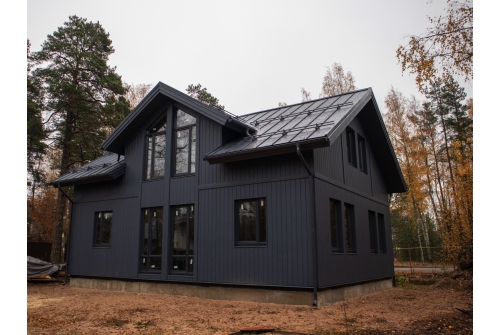 Кликфальц Grand Line 0,5 Satin с пленкой на замках RAL 7024 мокрый асфальт