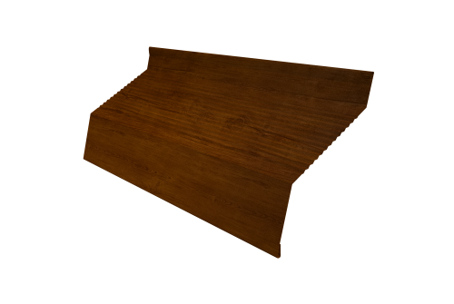Ламель забора жалюзи Milan new gofr Grand Line 0,45 Print-Double Premium с пленкой Golden Wood Intense F