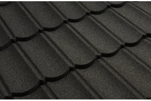 Лист композитной черепицы CM Roof Bond цвет black (черный)