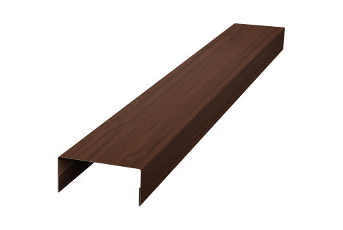 Крышка 30х15 для забора жалюзи Texas Grand Line 0,45 Print Elite Choco Wood TwinColor (2м)