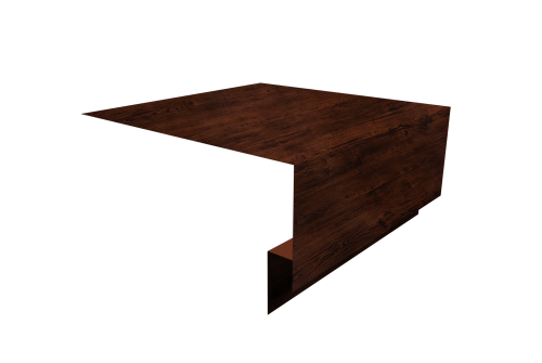 Планка околооконная сложная Блок-Хаус new 200х75х27 Grand Line 0,45 Print Elite Cherry Wood TwinColor (3м)
