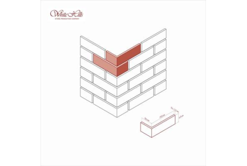 Угловой элемент White Hills Торн Брик 327-55 с расшивкой 1,2 см