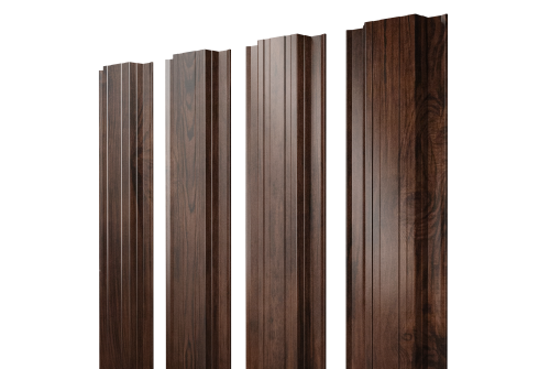 Штакетник Прямоугольный с прямым резом Grand Line 0,45 Print Elite Cherry Wood TwinColor