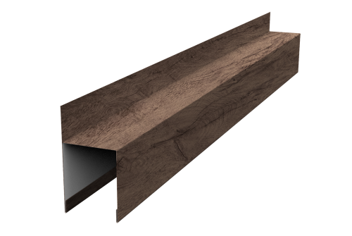 Планка опорная составная внешняя для забора жалюзи Palermo Grand Line 0,45 Print Premium Almond Wood Fresh (3м)