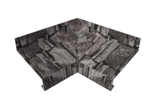 Угол отлива внутренний 70 Grand Line 0,45 Print Elite с пленкой Fine Stone TwinColor