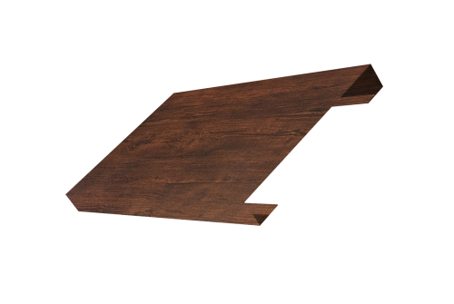 Ламель лицевая 150 забора жалюзи Texas Grand Line 0,45 Print-Double Premium Cherry Wood Dark F