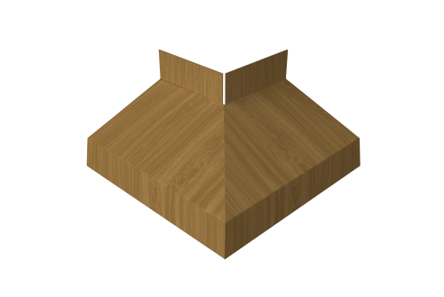 Угол отлива внешний 50 Grand Line 0,45 Print Elite с пленкой Honey Wood TwinColor