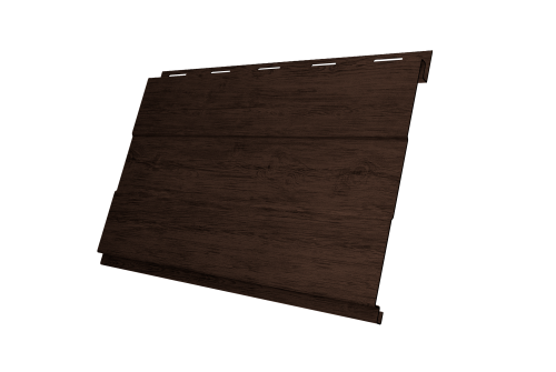 Софит металлический Вертикаль 0,2 prof Grand Line 0,45 Print-double Premium с пленкой Antique Wood