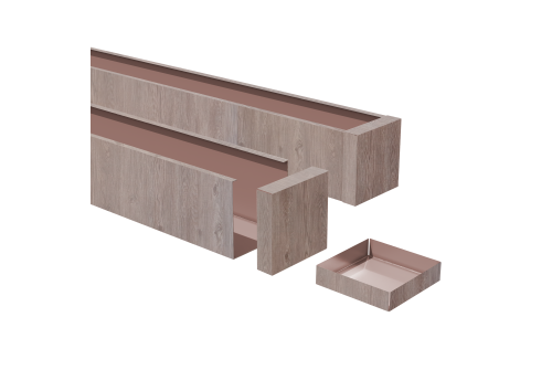 Заглушка 50х50 White Wood Al 0,4