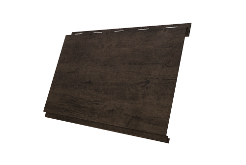 Софит металлический Вертикаль 0,2 classic Grand Line 0,45 Print Premium с пленкой Antique Wood TwinColor