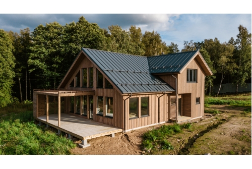 Кликфальц Pro Grand Line 0,5 Rooftop Бархат с пленкой на замках RAL 7024 мокрый асфальт