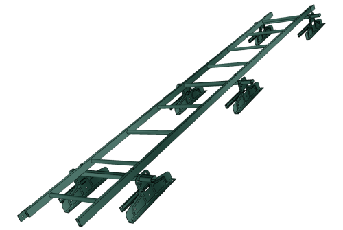 Лестница кровельная для фальца RAL 6005 (3м)