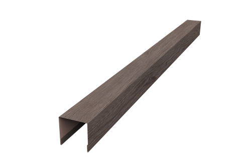 Планка вертикальная лицевая для забора жалюзи Palermo Grand Line 0,45 Print Elite White Wood TwinColor (2,5м)