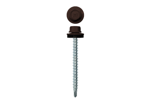 Саморез кровельный Daxmer 4,8х60 (100шт) сверло №1 RAL 8017