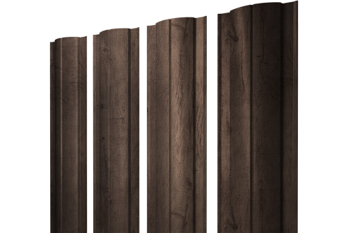 Штакетник Круглый с прямым резом Grand Line 0,45 Print Premium Almond Wood Fresh