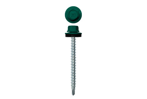 Саморез кровельный Daxmer 4,8х50 (150шт) сверло №1 RAL 6026