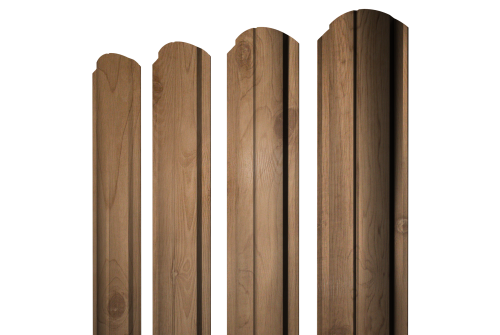 Штакетник Полукруглый Slim фигурный Grand Line 0,45 Print Premium Pine Wood Fresh