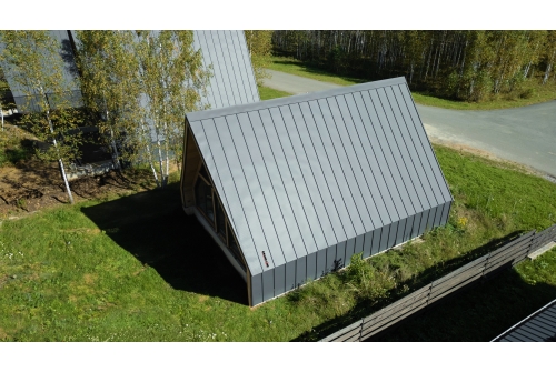 Кликфальц Pro Gofr Grand Line 0,45 Drap TX с пленкой на замках RAL 7024 мокрый асфальт