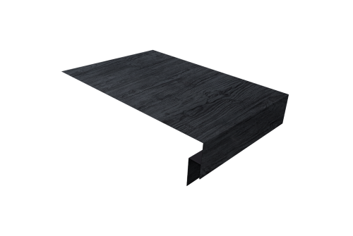 Планка околооконная сложная 300х50х18 (j-фаска) Grand Line 0,45 Print Premium Grey Wood TwinColor (3м)