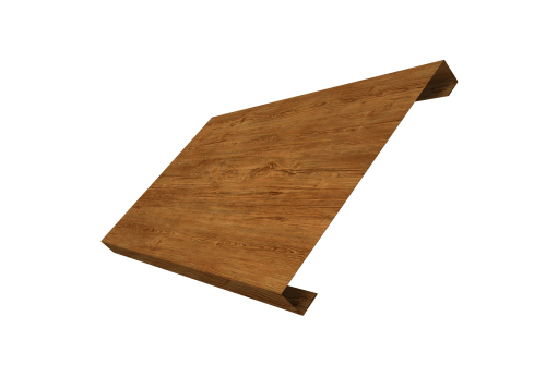 Ламель лицевая 200 забора жалюзи Texas Grand Line 0,45 Print-Double Elite Golden Wood