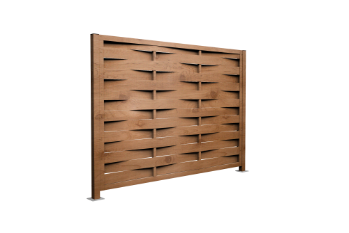 Ламель забора жалюзи Palermo Grand Line 0,45 Print Premium Pine Wood Fresh