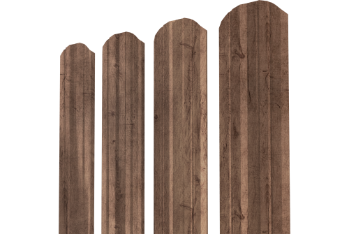 Штакетник Twin XL фигурный Grand Line 0,45 Print Premium Almond Wood Fresh