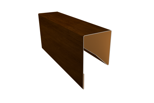 Планка П-образная заборная 17 Grand Line 0,4 Print Premium Golden Wood Intense FTC (2м)
