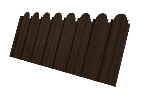Профнастил C10A фигурный Grand Line 0,45 Print Elite Coffee Wood TwinColor
