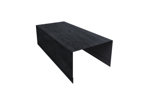 Крышка для забора из сайдинга Блок-хаус new Grand Line 0,45 Print Premium Grey Wood TwinColor (3м)