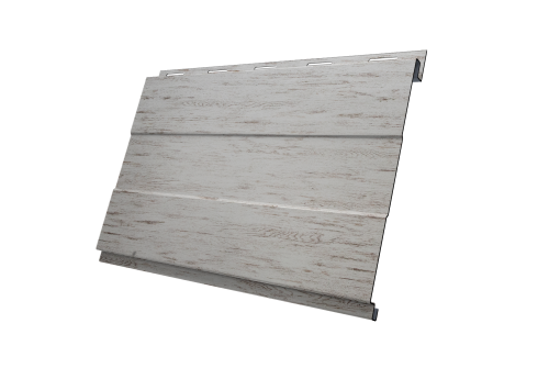 Софит металлический Вертикаль 0,2 prof Grand Line 0,45 Print Elite с пленкой Snow Wood TwinColor