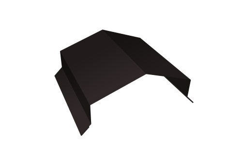 Парапетная крышка угольная 150мм Grand Line 0,45 Drap-double TX RAL 9005 черный (2,5м)