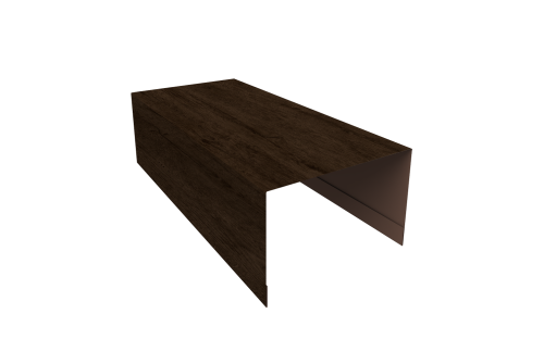 Крышка для забора из сайдинга Блок-хаус new Grand Line 0,45 Print Elite Antique Wood TwinColor (3м)