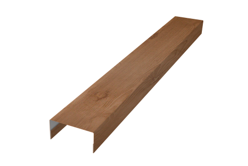 Крышка забора для горизонтального монтажа штакетника Grand Line 0,45 Print Premium Pine Wood Fresh (3м)