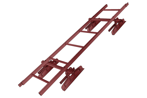 Лестница кровельная для фальца RAL 3011 (1,92м)