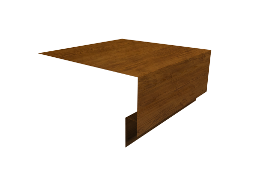Планка околооконная сложная Блок-Хаус new 200х75х27 Grand Line 0,45 Print-Double Elite Golden Wood (3м)