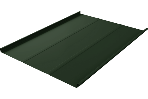 Фальц двойной стоячий Line Grand Line 0,5 Satin Matt TX с пленкой на замках RAL 6020 хромовая зелень