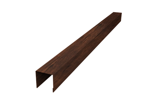 Планка вертикальная лицевая для забора жалюзи Palermo Grand Line 0,45 Print-Double Premium Cherry Wood Dark F (3м)