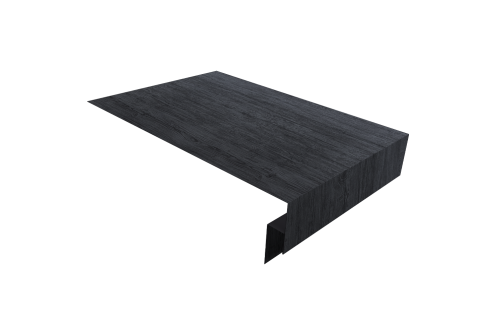 Планка околооконная сложная 250х50х12 (j-фаска) Grand Line 0,45 Print Premium Grey Wood TwinColor (2м)