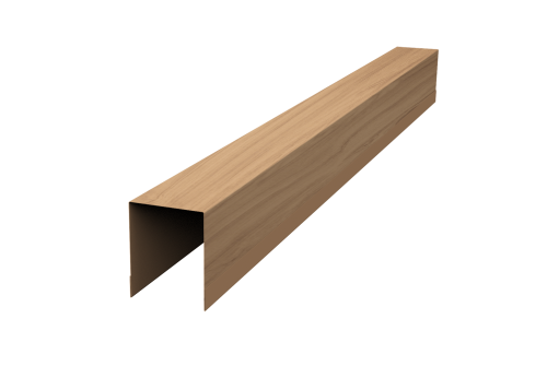 Планка опорная составная внутренняя для забора жалюзи Palermo Grand Line 0,45 Print Elite Honey Wood TwinColor (3м)