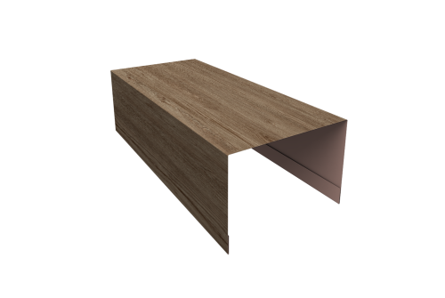 Крышка для забора из сайдинга ЭкоБрус Grand Line 0,45 Print Elite White Wood TwinColor (3м)