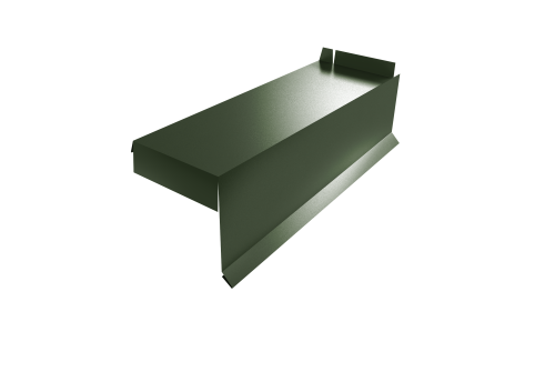 Планка торцевая сегментная Квадро профи Grand Line Правая стартовая 0,5 Satin Matt TX RAL 6020 хромовая зелень