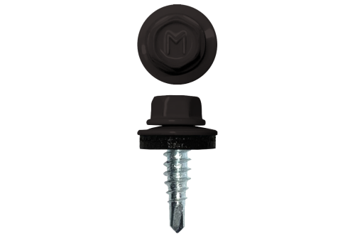 Саморез по металлу Daxmer 4,8х19 RAL 8019 (250) сверло №2