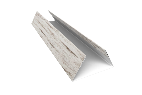 Планка стыковочная составная нижняя 0,45 Print Elite Snow Wood TwinColor (2м)