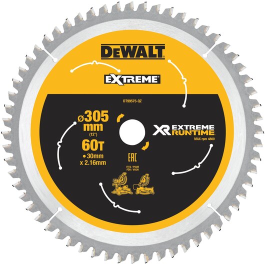 Диск пильный DeWalt Extreme Runtime по дереву 305x30 60T