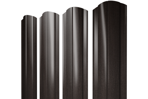 Штакетник Круглый фигурный Grand Line 0,45 Print Elite Coffee Wood TwinColor
