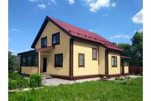 Фасадная панель Grand Line Клинкерный кирпич Design песочный со швом RAL 7006