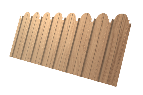 Профнастил C10A фигурный Grand Line 0,45 Print Elite Honey Wood TwinColor