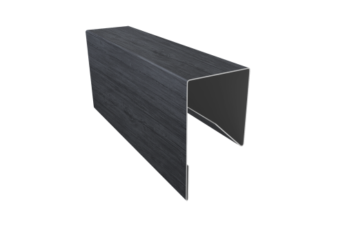 Планка П-образная заборная 17 Grand Line 0,45 Print Premium Grey Wood TwinColor (3м)