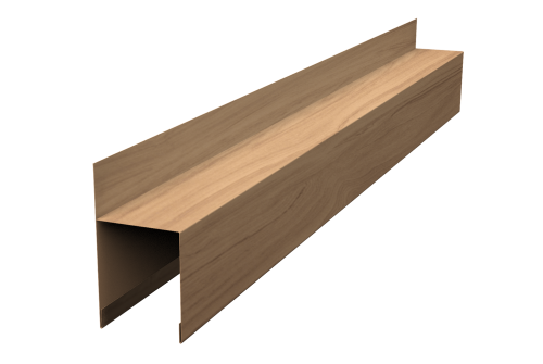 Планка опорная составная внешняя для забора жалюзи Palermo Grand Line 0,45 Print Elite Honey Wood TwinColor (1,8м)