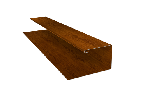 Планка П-образная Блок-Хаус new Grand Line 0,45 Print-Double Premium Golden Wood Intense F (3м)